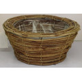 Handmade rattan bamboo basket